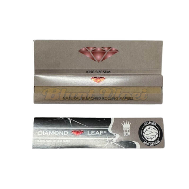 Diamond Leaf Ongebleekte Vloei Kingsize Slim