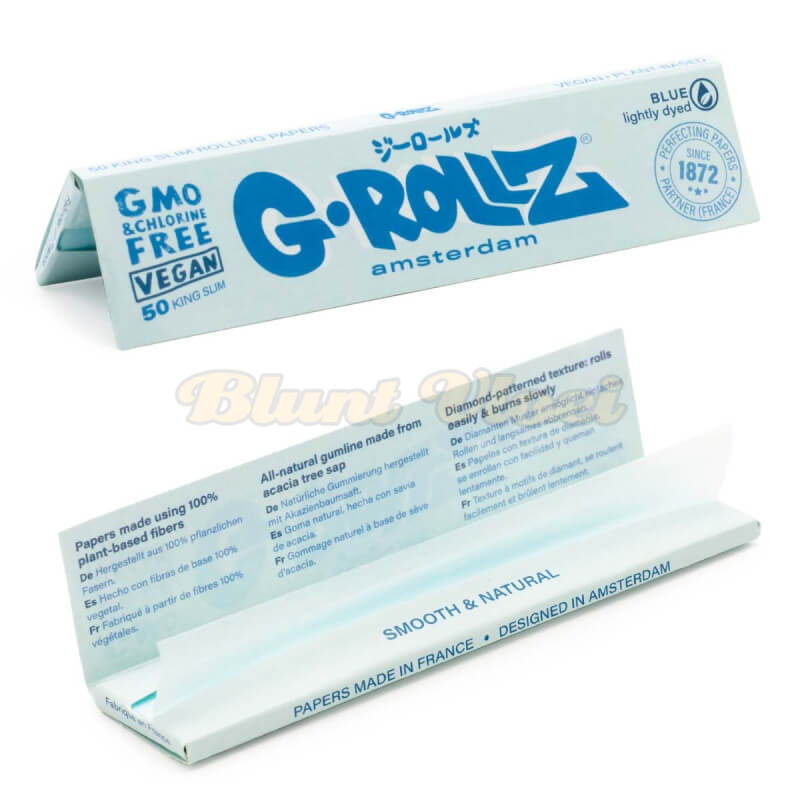 G-Rollz Kingsize Slim Vloei Blauw - Afbeelding 4